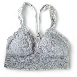 AERIE lilac Purple Lace Longline Bralette small